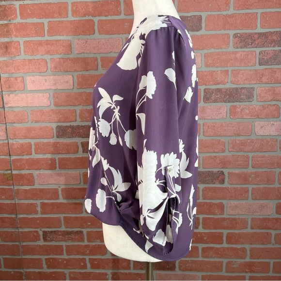Purple Floral Blouse | West Kei | Small - Petite - Picture 8 of 10